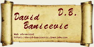 David Banićević vizit kartica